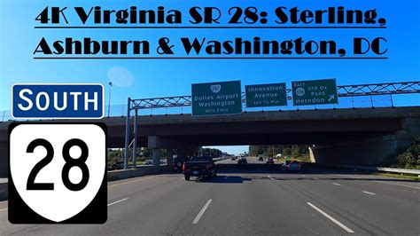 4K Virginia SR 28: Sterling, Ashburn & Washington, DC. ASMR